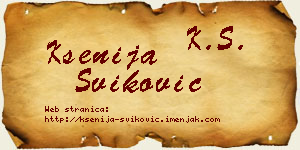 Ksenija Šviković vizit kartica